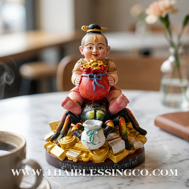 ✨🔥 Sacred "Kuman Thong Spider Wealth-Weaver" (Ong Khru Masterpiece) – Hand-Painted Collector’s Edition: Luang Pho Watchara, Wat Tham Faet – The Divine Engine for Financial Networking, Commercial Capture, and Unstoppable Life Elevation!