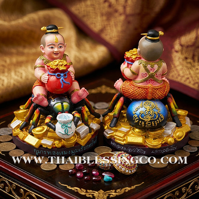 ✨🔥 Sacred "Kuman Thong Spider Wealth-Weaver" (Ong Khru Masterpiece) – Hand-Painted Collector’s Edition: Luang Pho Watchara, Wat Tham Faet – The Divine Engine for Financial Networking, Commercial Capture, and Unstoppable Life Elevation!