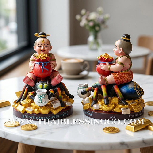 ✨🔥 Sacred "Kuman Thong Spider Wealth-Weaver" (Ong Khru Masterpiece) – Hand-Painted Collector’s Edition: Luang Pho Watchara, Wat Tham Faet – The Divine Engine for Financial Networking, Commercial Capture, and Unstoppable Life Elevation!