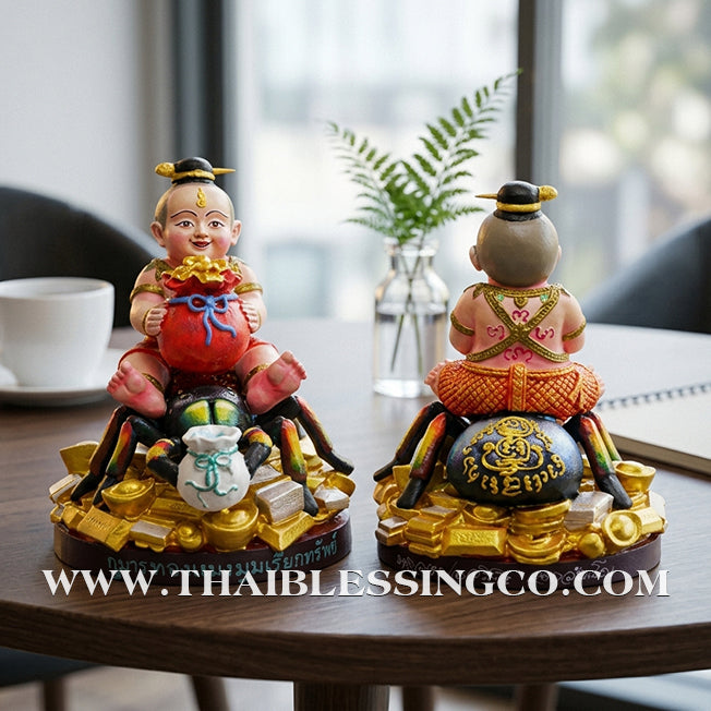 ✨🔥 Sacred "Kuman Thong Spider Wealth-Weaver" (Ong Khru Masterpiece) – Hand-Painted Collector’s Edition: Luang Pho Watchara, Wat Tham Faet – The Divine Engine for Financial Networking, Commercial Capture, and Unstoppable Life Elevation!
