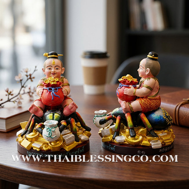✨🔥 Sacred "Kuman Thong Spider Wealth-Weaver" (Ong Khru Masterpiece) – Hand-Painted Collector’s Edition: Luang Pho Watchara, Wat Tham Faet – The Divine Engine for Financial Networking, Commercial Capture, and Unstoppable Life Elevation!