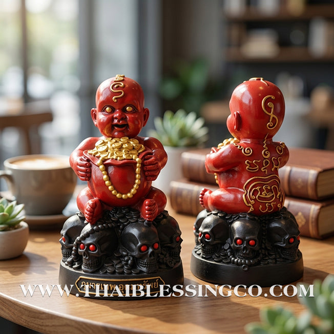 ✨🔥 Sacred "Kuman Thong Tep Udom Sap" (Divine Abundant Wealth Child) – Imperial Red Altar Edition: Phra Ajarn Phong, Wat Sai (2560) – The Divine Engine for Financial Dominance, Commercial Mastery, and Unstoppable Life Elevation!