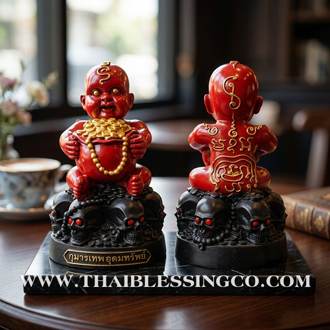✨🔥 Sacred "Kuman Thong Tep Udom Sap" (Divine Abundant Wealth Child) – Imperial Red Altar Edition: Phra Ajarn Phong, Wat Sai (2560) – The Divine Engine for Financial Dominance, Commercial Mastery, and Unstoppable Life Elevation!