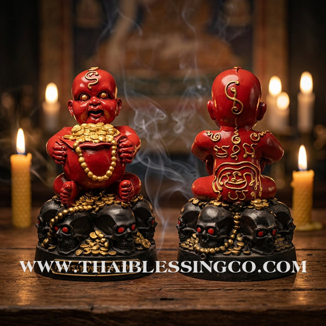 ✨🔥 Sacred "Kuman Thong Tep Udom Sap" (Divine Abundant Wealth Child) – Imperial Red Altar Edition: Phra Ajarn Phong, Wat Sai (2560) – The Divine Engine for Financial Dominance, Commercial Mastery, and Unstoppable Life Elevation!