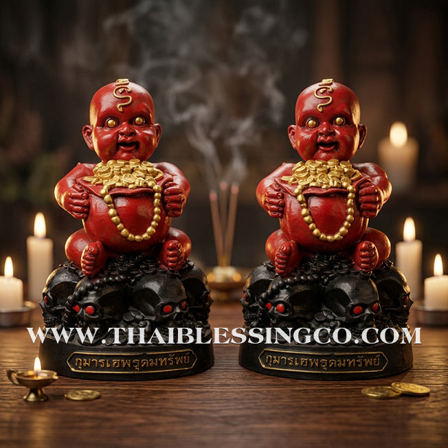 ✨🔥 Sacred "Kuman Thong Tep Udom Sap" (Divine Abundant Wealth Child) – Imperial Red Altar Edition: Phra Ajarn Phong, Wat Sai (2560) – The Divine Engine for Financial Dominance, Commercial Mastery, and Unstoppable Life Elevation!