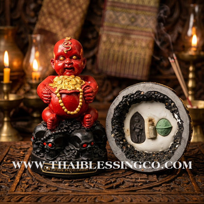 ✨🔥 Sacred "Kuman Thong Tep Udom Sap" (Divine Abundant Wealth Child) – Imperial Red Altar Edition: Phra Ajarn Phong, Wat Sai (2560) – The Divine Engine for Financial Dominance, Commercial Mastery, and Unstoppable Life Elevation!