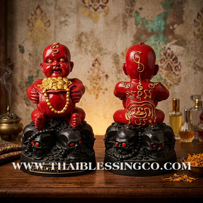 ✨🔥 Sacred "Kuman Thong Tep Udom Sap" (Divine Abundant Wealth Child) – Imperial Red Altar Edition: Phra Ajarn Phong, Wat Sai (2560) – The Divine Engine for Financial Dominance, Commercial Mastery, and Unstoppable Life Elevation!