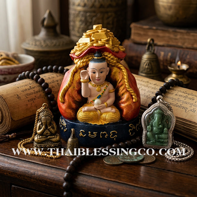 ✨🔥 Sacred "Kuman Thong Thung Sap" (Golden Child of the Wealth Bag) – 2015 Masterpiece Edition: Luang Pho Klom, Wat Nong Bua – The Divine Engine for Business Prosperity, Financial Dominance, and Unstoppable Life Elevation!