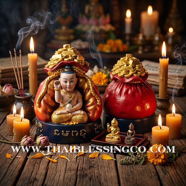 ✨🔥 Sacred "Kuman Thong Thung Sap" (Golden Child of the Wealth Bag) – 2015 Masterpiece Edition: Luang Pho Klom, Wat Nong Bua – The Divine Engine for Business Prosperity, Financial Dominance, and Unstoppable Life Elevation!