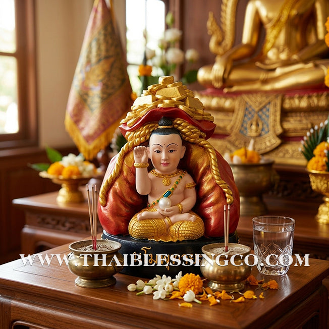 ✨🔥 Sacred "Kuman Thong Thung Sap" (Golden Child of the Wealth Bag) – 2015 Masterpiece Edition: Luang Pho Klom, Wat Nong Bua – The Divine Engine for Business Prosperity, Financial Dominance, and Unstoppable Life Elevation!