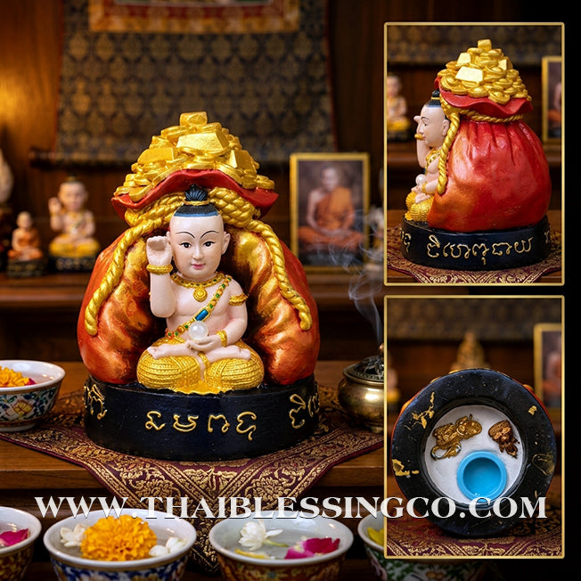 ✨🔥 Sacred "Kuman Thong Thung Sap" (Golden Child of the Wealth Bag) – 2015 Masterpiece Edition: Luang Pho Klom, Wat Nong Bua – The Divine Engine for Business Prosperity, Financial Dominance, and Unstoppable Life Elevation!