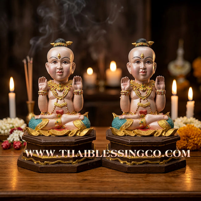 🔥 Sacred "Kuman Thong" (The Celestial Golden Child) – Hand-Painted Artisan Edition: Phrakru Samu Suthep, Wat Don Klang, Suphan Buri (2014) – The Divine Engine for Rapid Prosperity, Market Dominance, and Unstoppable Life Elevation!