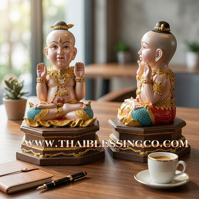 🔥 Sacred "Kuman Thong" (The Celestial Golden Child) – Hand-Painted Artisan Edition: Phrakru Samu Suthep, Wat Don Klang, Suphan Buri (2014) – The Divine Engine for Rapid Prosperity, Market Dominance, and Unstoppable Life Elevation!