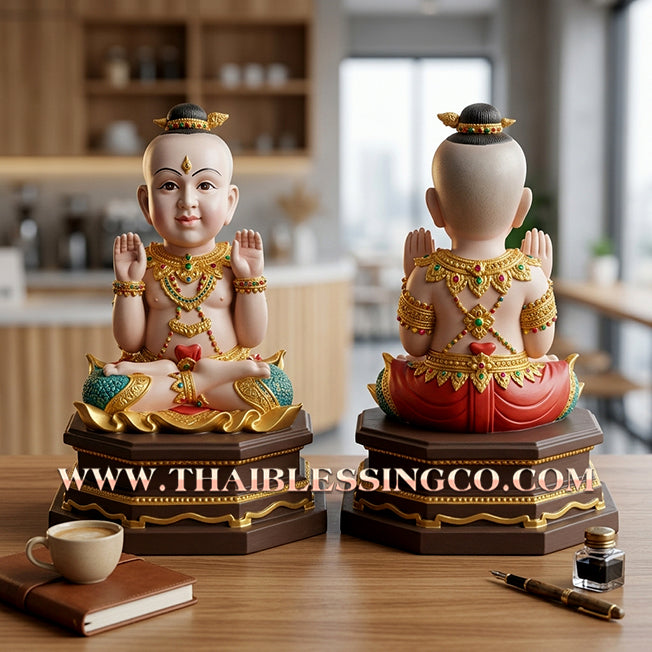 🔥 Sacred "Kuman Thong" (The Celestial Golden Child) – Hand-Painted Artisan Edition: Phrakru Samu Suthep, Wat Don Klang, Suphan Buri (2014) – The Divine Engine for Rapid Prosperity, Market Dominance, and Unstoppable Life Elevation!