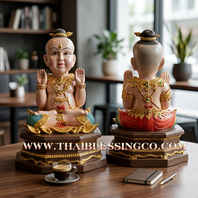 🔥 Sacred "Kuman Thong" (The Celestial Golden Child) – Hand-Painted Artisan Edition: Phrakru Samu Suthep, Wat Don Klang, Suphan Buri (2014) – The Divine Engine for Rapid Prosperity, Market Dominance, and Unstoppable Life Elevation!