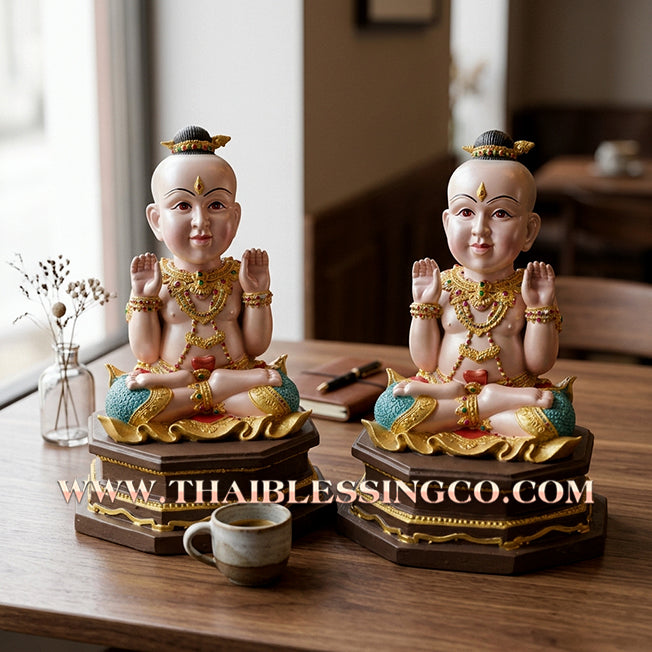 🔥 Sacred "Kuman Thong" (The Celestial Golden Child) – Hand-Painted Artisan Edition: Phrakru Samu Suthep, Wat Don Klang, Suphan Buri (2014) – The Divine Engine for Rapid Prosperity, Market Dominance, and Unstoppable Life Elevation!