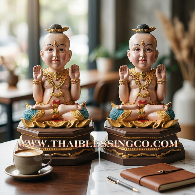 🔥 Sacred "Kuman Thong" (The Celestial Golden Child) – Hand-Painted Artisan Edition: Phrakru Samu Suthep, Wat Don Klang, Suphan Buri (2014) – The Divine Engine for Rapid Prosperity, Market Dominance, and Unstoppable Life Elevation!