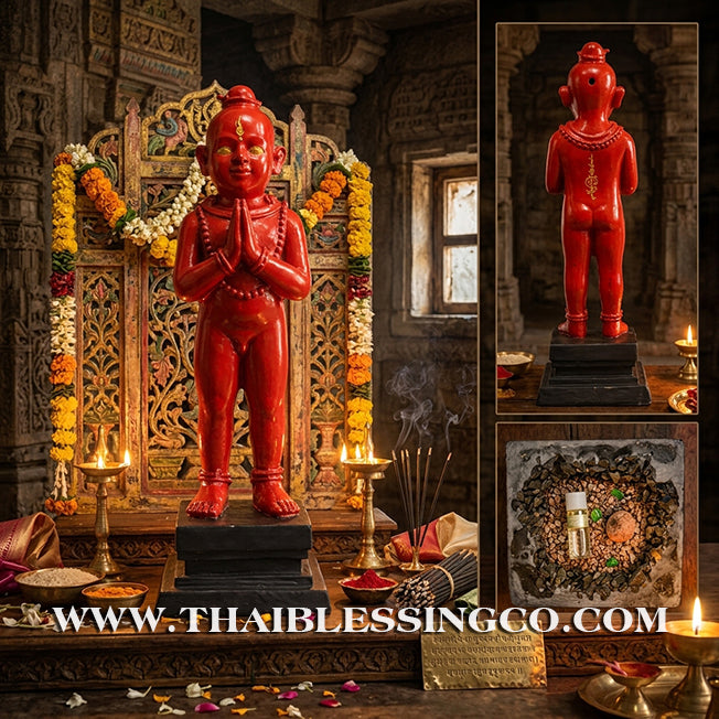 👦Sacred "Kuman Thong" (The Golden Boy Spirit) – Crimson Fortune Altar Edition: Ajarn San Khongvet (2015) – The Divine Engine for Explosive Wealth, Solar Magnetism, and Unstoppable Life Elevation!