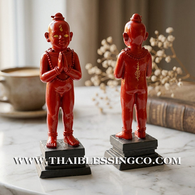 👦Sacred "Kuman Thong" (The Golden Boy Spirit) – Crimson Fortune Altar Edition: Ajarn San Khongvet (2015) – The Divine Engine for Explosive Wealth, Solar Magnetism, and Unstoppable Life Elevation!