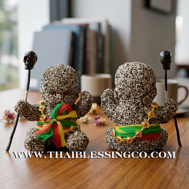 🔥 Sacred "Kuman Thong" (The Golden Boy Spirit) – Grave Soil Altar Edition: Ajarn Weeratheep Yan Khru Prasit (2024) – The Divine Engine for Primal Wealth, Supernatural Sales, and Unstoppable Life Elevation!