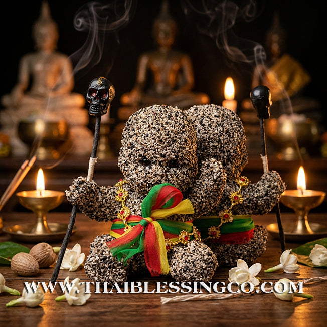 🔥 Sacred "Kuman Thong" (The Golden Boy Spirit) – Grave Soil Altar Edition: Ajarn Weeratheep Yan Khru Prasit (2024) – The Divine Engine for Primal Wealth, Supernatural Sales, and Unstoppable Life Elevation!