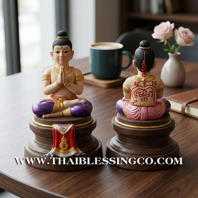 ✨🔥 Sacred "Kuman Thong" (The Golden Boy Spirit) – Hand-Painted Prosperity Altar Edition: Luang Por Wichai, Wat Uthumphon (2015) – The Divine Engine for Vibrant Abundance, Commercial Dominance, and Unstoppable Life Elevation!