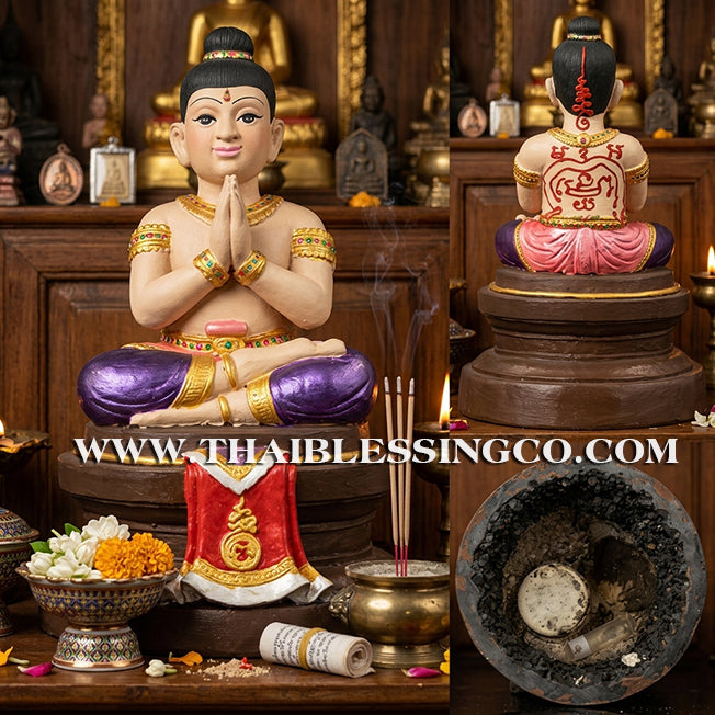 ✨🔥 Sacred "Kuman Thong" (The Golden Boy Spirit) – Hand-Painted Prosperity Altar Edition: Luang Por Wichai, Wat Uthumphon (2015) – The Divine Engine for Vibrant Abundance, Commercial Dominance, and Unstoppable Life Elevation!