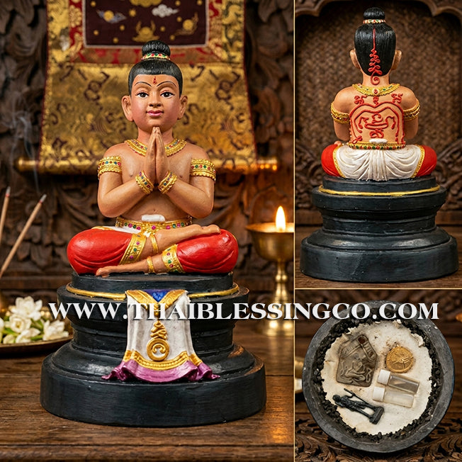 ✨🔥 Sacred "Kuman Thong" (The Golden Boy Spirit) – Hand-Painted Prosperity Altar Edition: Luang Por Wichai, Wat Uthumphon (2015) – The Divine Engine for Vibrant Abundance, Commercial Dominance, and Unstoppable Life Elevation!