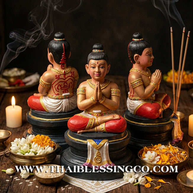 ✨🔥 Sacred "Kuman Thong" (The Golden Boy Spirit) – Hand-Painted Prosperity Altar Edition: Luang Por Wichai, Wat Uthumphon (2015) – The Divine Engine for Vibrant Abundance, Commercial Dominance, and Unstoppable Life Elevation!