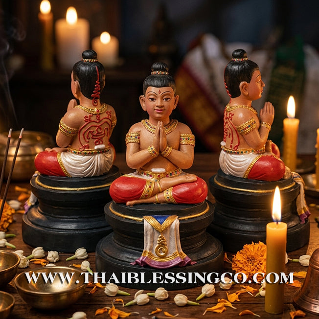 ✨🔥 Sacred "Kuman Thong" (The Golden Boy Spirit) – Hand-Painted Prosperity Altar Edition: Luang Por Wichai, Wat Uthumphon (2015) – The Divine Engine for Vibrant Abundance, Commercial Dominance, and Unstoppable Life Elevation!