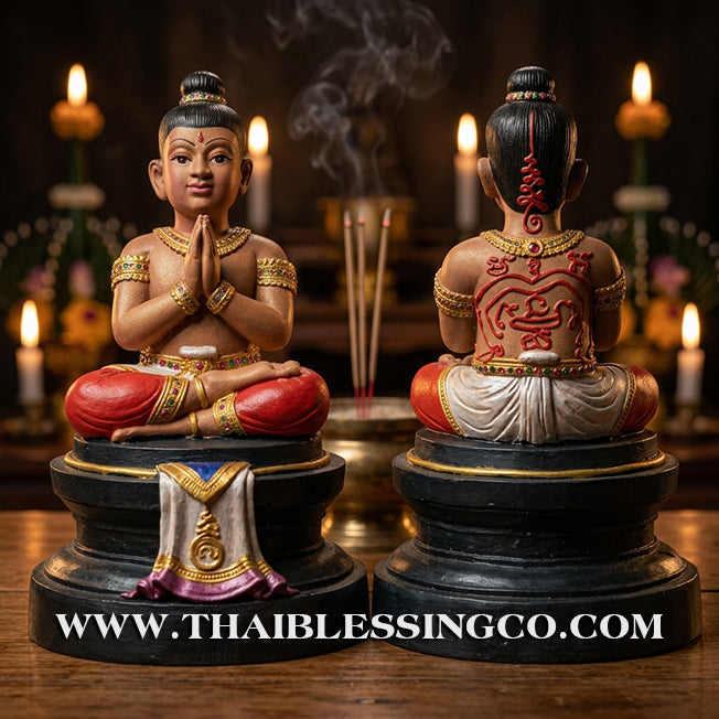 ✨🔥 Sacred "Kuman Thong" (The Golden Boy Spirit) – Hand-Painted Prosperity Altar Edition: Luang Por Wichai, Wat Uthumphon (2015) – The Divine Engine for Vibrant Abundance, Commercial Dominance, and Unstoppable Life Elevation!
