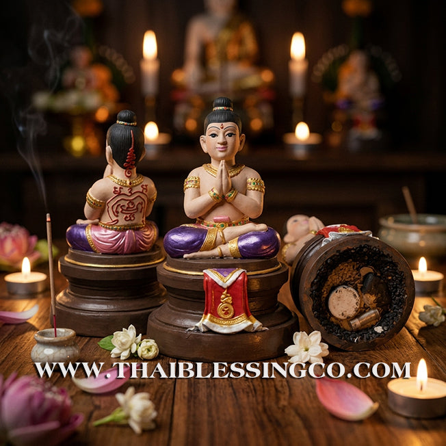✨🔥 Sacred "Kuman Thong" (The Golden Boy Spirit) – Hand-Painted Prosperity Altar Edition: Luang Por Wichai, Wat Uthumphon (2015) – The Divine Engine for Vibrant Abundance, Commercial Dominance, and Unstoppable Life Elevation!