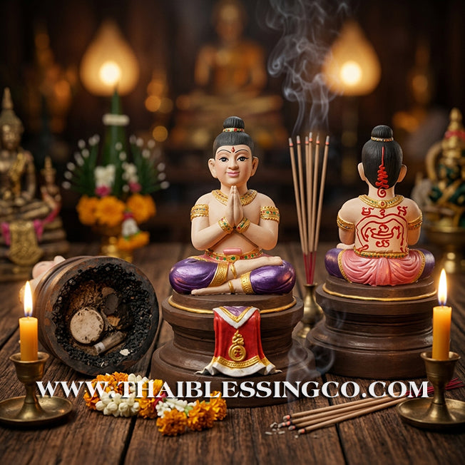 ✨🔥 Sacred "Kuman Thong" (The Golden Boy Spirit) – Hand-Painted Prosperity Altar Edition: Luang Por Wichai, Wat Uthumphon (2015) – The Divine Engine for Vibrant Abundance, Commercial Dominance, and Unstoppable Life Elevation!