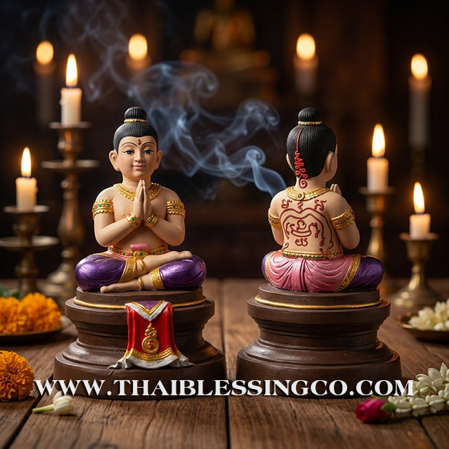 ✨🔥 Sacred "Kuman Thong" (The Golden Boy Spirit) – Hand-Painted Prosperity Altar Edition: Luang Por Wichai, Wat Uthumphon (2015) – The Divine Engine for Vibrant Abundance, Commercial Dominance, and Unstoppable Life Elevation!