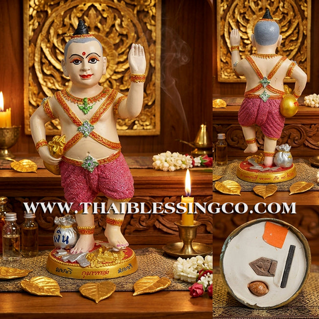 👦 Sacred "Kuman Thong" (The Golden Boy Spirit) – Painted Samrit Bronze Edition: The Grand Engine for Billionaire Success, Infinite Wealth, and Unstoppable Life Elevation!