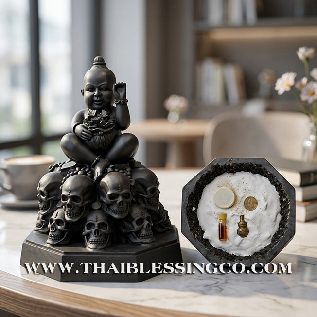 👦 Sacred "Kuman Thong" (The Golden Boy Spirit) – Prosperity Resin Altar Edition: Ajarn Harit, Baan Vishnu Mantra (2016) – The Divine Engine for Fluid Commerce, Infinite Wealth, and Unstoppable Life Elevation!