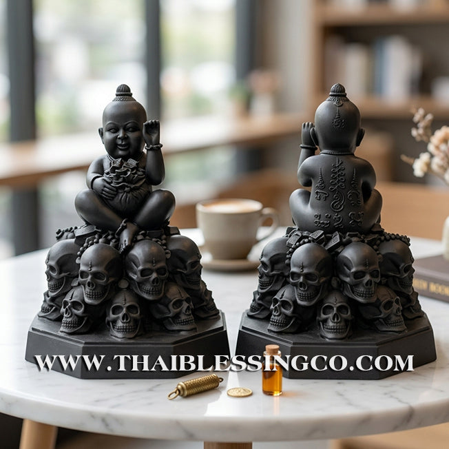 👦 Sacred "Kuman Thong" (The Golden Boy Spirit) – Prosperity Resin Altar Edition: Ajarn Harit, Baan Vishnu Mantra (2016) – The Divine Engine for Fluid Commerce, Infinite Wealth, and Unstoppable Life Elevation!