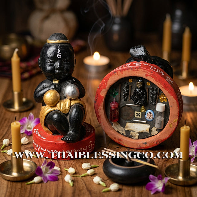 👦 Sacred "Kuman Thong" (The Golden Boy Spirit) – Prosperity Resin Altar Edition: Ajarn Khun Kham (2020) – The Divine Engine for Rapid Fortune, Market Dominance, and Unstoppable Life Elevation!
