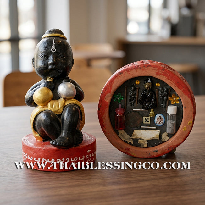 👦 Sacred "Kuman Thong" (The Golden Boy Spirit) – Prosperity Resin Altar Edition: Ajarn Khun Kham (2020) – The Divine Engine for Rapid Fortune, Market Dominance, and Unstoppable Life Elevation!