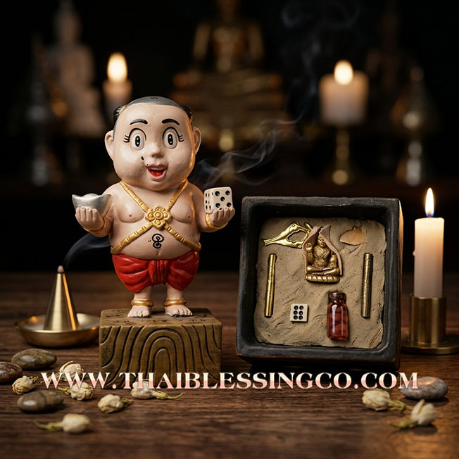 👦 Sacred "Kuman Thong" (The Golden Boy Spirit) – Prosperity Resin Altar Edition: Ajarn Uthen (2017) – The Divine Engine for Business Speed, Wealth Attraction, and Unstoppable Life Elevation!