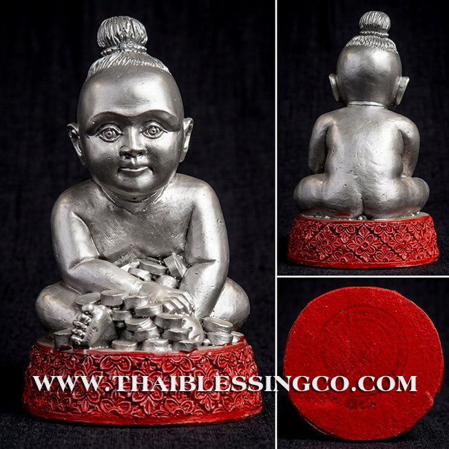 👦 Sacred "Kuman Thong" (The Golden Boy Spirit) – Prosperity Resin Altar Edition: Luang Por Klaew, Wat Ruang Wet Mongkhon (2014) – The Divine Engine for Commercial Dominance, Radiant Luck, and Unstoppable Life Elevation!