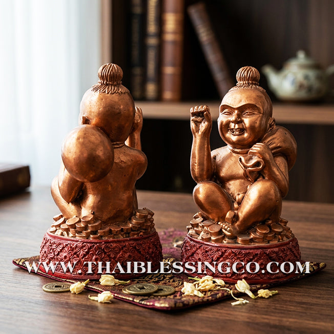 👦 Sacred "Kuman Thong" (The Golden Boy Spirit) – Prosperity Resin Altar Edition: Luang Por Klaew, Wat Ruang Wet Mongkhon (2014) – The Divine Engine for Commercial Dominance, Radiant Luck, and Unstoppable Life Elevation!
