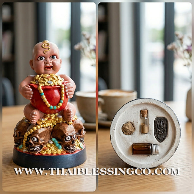 👦 Sacred "Kuman Thong" (The Golden Boy Spirit) – Prosperity Resin Altar Edition: Phra Ajarn Phong, Wat Sai (2017) – The Divine Engine for Commercial Dominance, Radiant Luck, and Unstoppable Life Elevation!