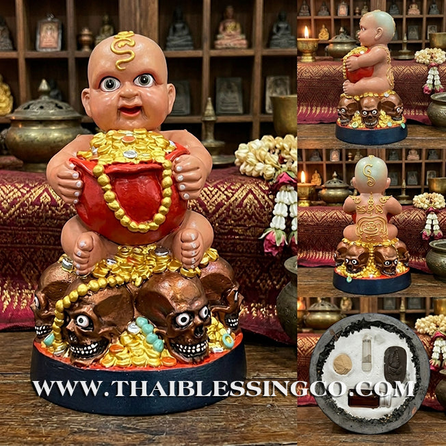 👦 Sacred "Kuman Thong" (The Golden Boy Spirit) – Prosperity Resin Altar Edition: Phra Ajarn Phong, Wat Sai (2017) – The Divine Engine for Commercial Dominance, Radiant Luck, and Unstoppable Life Elevation!