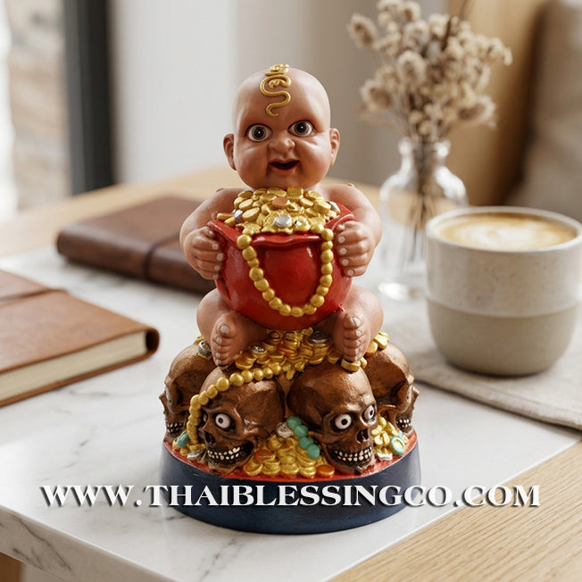 👦 Sacred "Kuman Thong" (The Golden Boy Spirit) – Prosperity Resin Altar Edition: Phra Ajarn Phong, Wat Sai (2017) – The Divine Engine for Commercial Dominance, Radiant Luck, and Unstoppable Life Elevation!