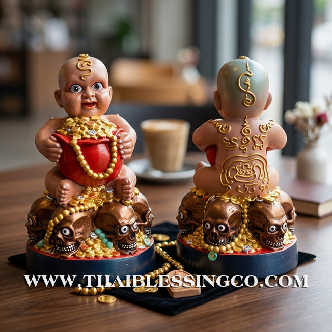 👦 Sacred "Kuman Thong" (The Golden Boy Spirit) – Prosperity Resin Altar Edition: Phra Ajarn Phong, Wat Sai (2017) – The Divine Engine for Commercial Dominance, Radiant Luck, and Unstoppable Life Elevation!