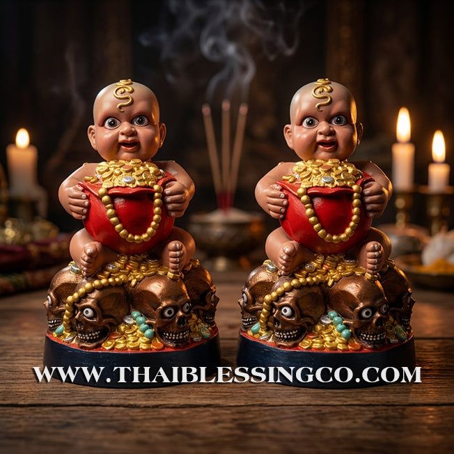 👦 Sacred "Kuman Thong" (The Golden Boy Spirit) – Prosperity Resin Altar Edition: Phra Ajarn Phong, Wat Sai (2017) – The Divine Engine for Commercial Dominance, Radiant Luck, and Unstoppable Life Elevation!
