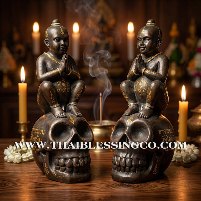 👦 Sacred "Kuman Thong" (The Golden Boy Spirit) – Prosperity Resin Altar Edition: Phra Ajarn Wan, Wat Khok Hin (2014) – The Divine Engine for Commercial Dominance, Radiant Luck, and Unstoppable Life Elevation!