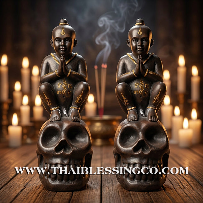 👦 Sacred "Kuman Thong" (The Golden Boy Spirit) – Prosperity Resin Altar Edition: Phra Ajarn Wan, Wat Khok Hin (2014) – The Divine Engine for Commercial Dominance, Radiant Luck, and Unstoppable Life Elevation!