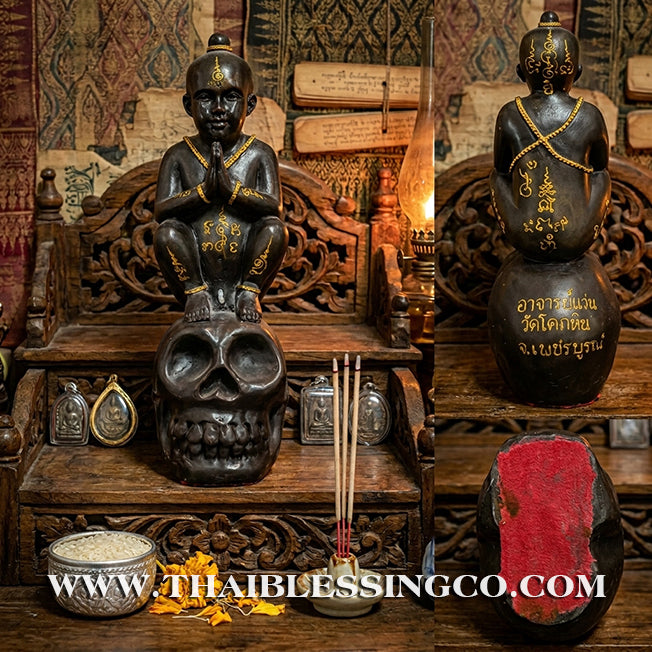 👦 Sacred "Kuman Thong" (The Golden Boy Spirit) – Prosperity Resin Altar Edition: Phra Ajarn Wan, Wat Khok Hin (2014) – The Divine Engine for Commercial Dominance, Radiant Luck, and Unstoppable Life Elevation!